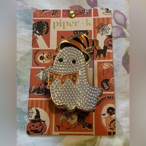 NEW Piper K Halloween Boo Beaded Hair Claw Clip